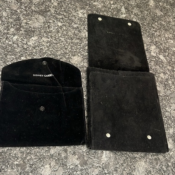 Sidney Garber Black Velvet Jewelry Necklace Snap 7.5” x 6” Presentation Pouch - Picture 7 of 9